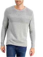 Club Room Lightweight Textured Men's Crewneck Sweaters Soft Heather Gray NIB