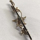 10k Gold Fill Victorian Flower and Leaf Pendant with Mini Ruby and 5 Seed Pearls — photo 4