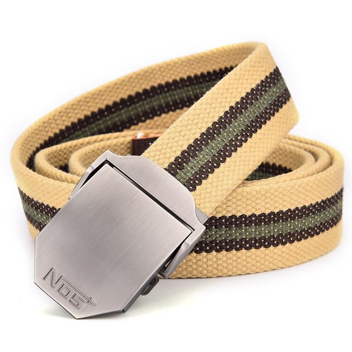 Mens Womens Ladies Canvas Belts Military Belt Automatic Buckle UK Stock