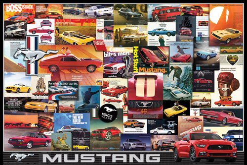 Poster Toile Ford Mustang Muscle Car - Impression Déco Murale Format C24