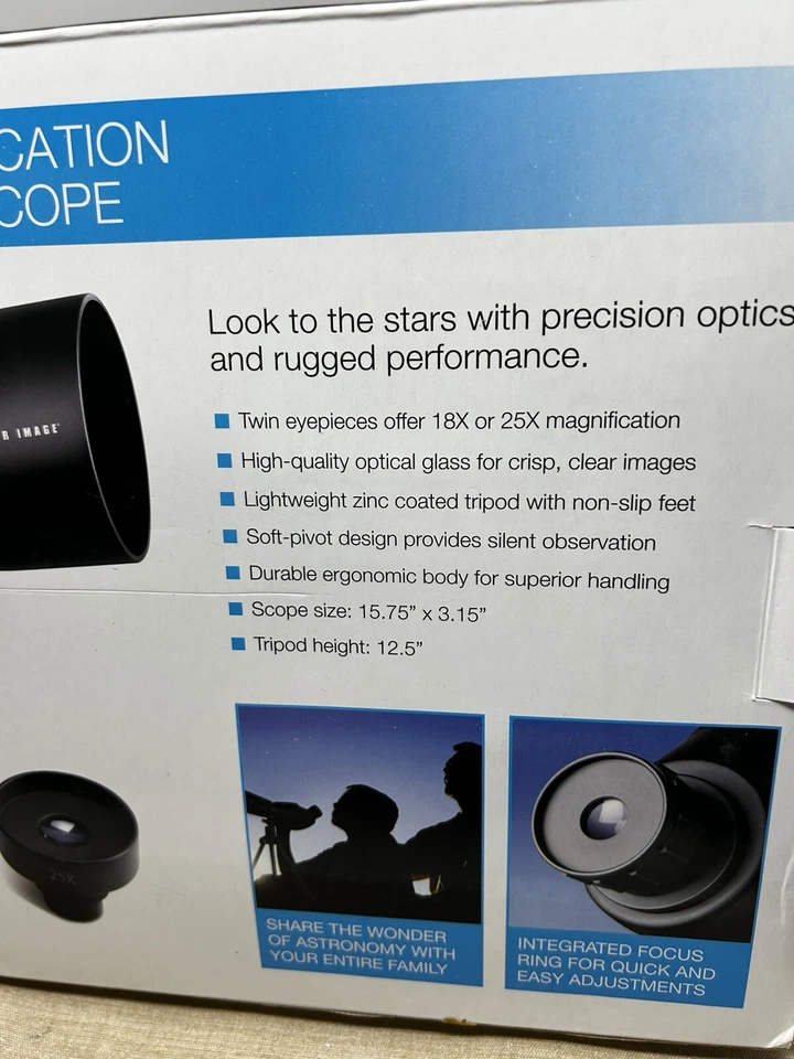 The Sharper Image 25X Magnification Spotting Scope New In Box - Image 4 of 4