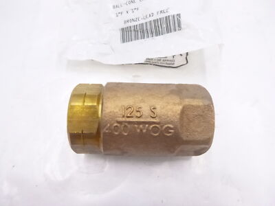 Apollo 61LF-105-01 1''x1'' In Line Check Ball Cone Valve Bronze Lead Free FNPT