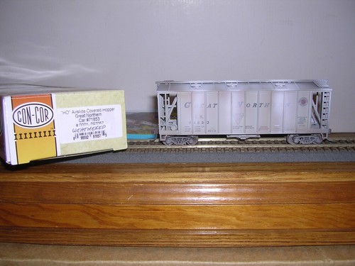 Coche tolva cubierta CON-COR Great Northern GATX Airslide 2 bahías #71852 Weath.1/87 | Zustand: New