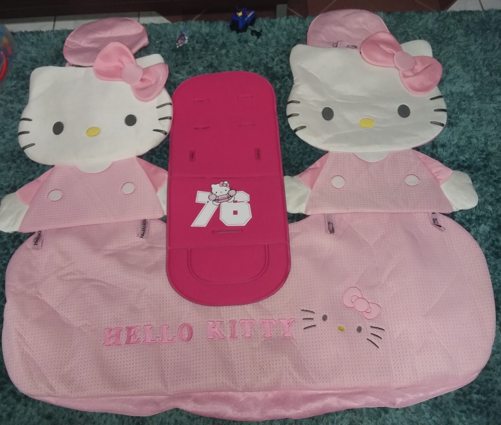 Hello Kitty Car Seat Covers Steering Wheel Cover Head restraint 13pcs