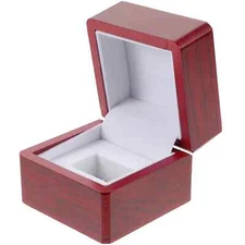 Cherry Wood Ring Display Case Box- Multiples  Boston Cardinals Yankees USA Ship