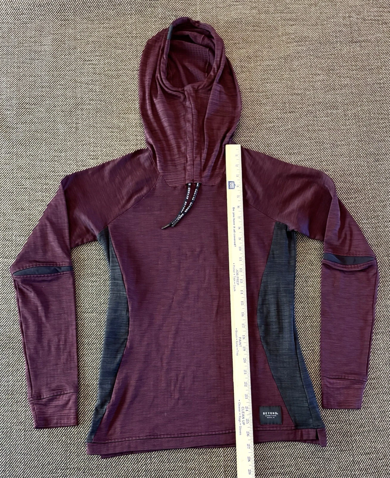 VETEMENTS Beyond Clothing Felpa con Cappuccio Uomo Media Lunga Rosso Griglia Pile Tech Face K022120REL