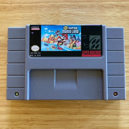 New Super Mario Land SNES 16-Bit Rom Game Cart USA NTSC English