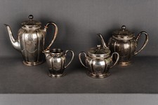 4-Piece 800 WTB Half Moon & Crown Coffee/Tea Service 1386 Grams