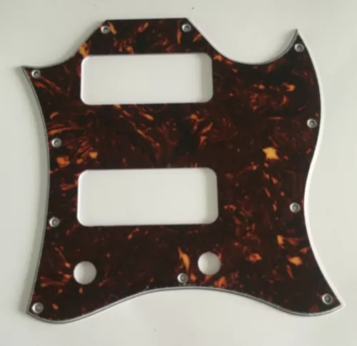 Guitar Pickguard For Gibson US SG P90 Without Pickup Mounting Hole,Brown Tortois