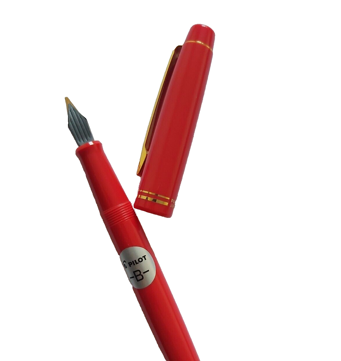 pilot 78g fountain pen Red color B Stub nib Japan boxed ink converter