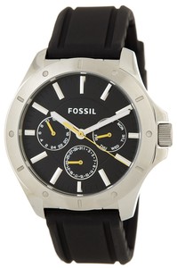 fossil black silicone strap