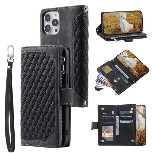 Für iPhone 16 15 14 13 12 11 Pro Max Reißverschluss Leder Slim Wallet Card Case Hülle - Bild 21 von 84