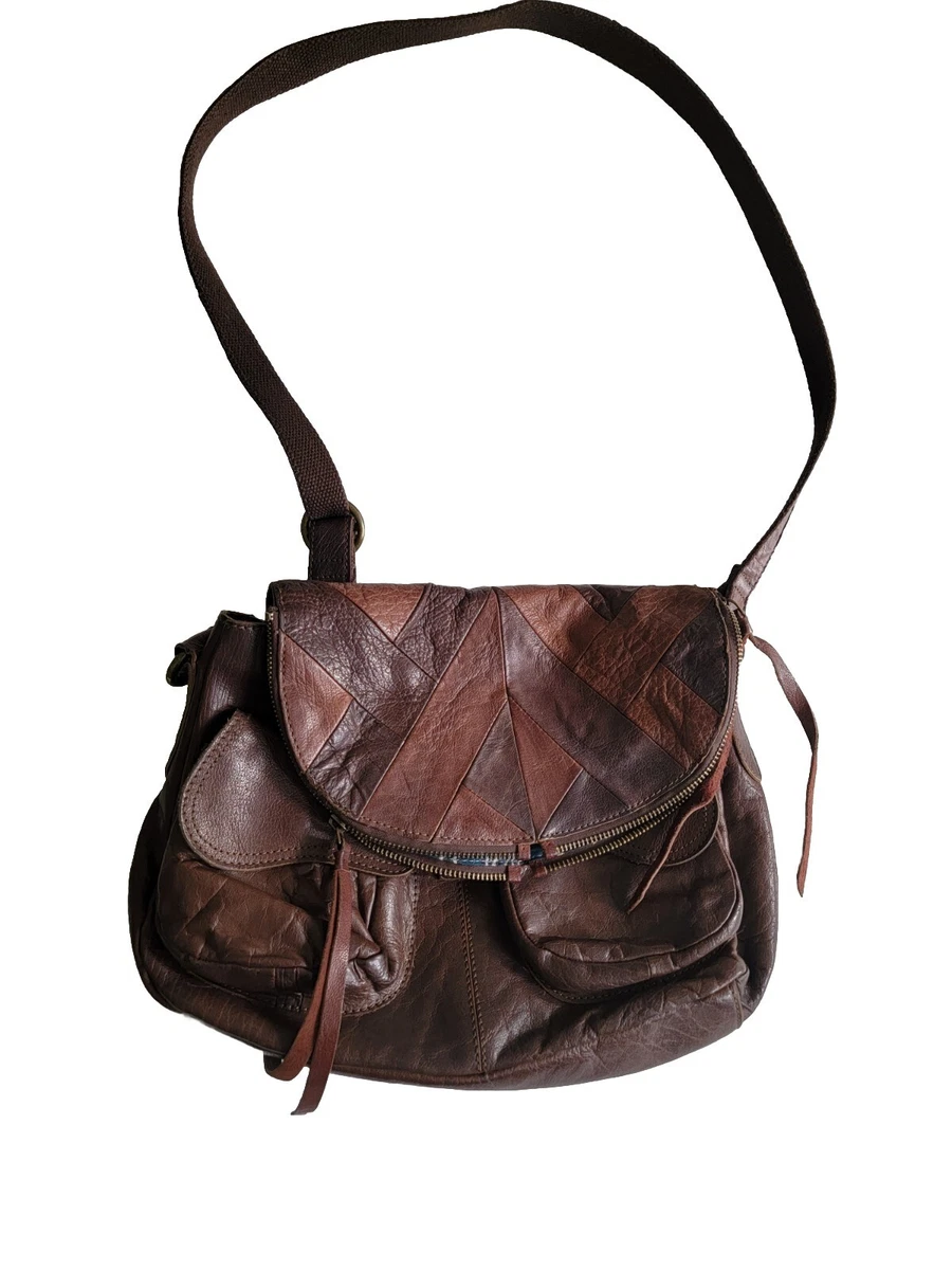 🍀LUCKY BRAND STASH CROSSBODY BAG Rare ITALIAN LEATHER DARK brown TRAVEL |  eBay