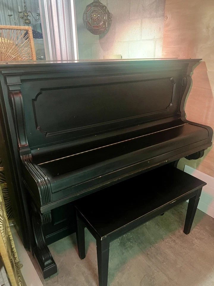 Piano vertical Steinway antigo (1903) - Modelo N - Anterior de propriedade de Belinda Carlisle - Imagem 4 de 4