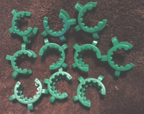 10 x Keck clamps clips: 24/40 joint size LAB GLASS FREE SHIPPING clip clamp - Picture 3 of 4