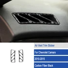 2pcs Carbon Fiber Car Front Dashboard AC Vent Frame Cover For Camaro 2010-2015