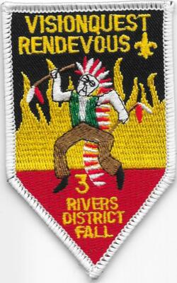 3 Three Rivers District Fall Rendezvous Patch Boy Scouts of America BSA