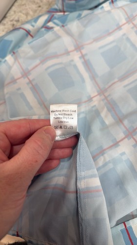 TUCKERNUCK Westport Trellis Sleeveless Hayes Shirt Dress Blue Plaid Size Large - Picture 10 of 15