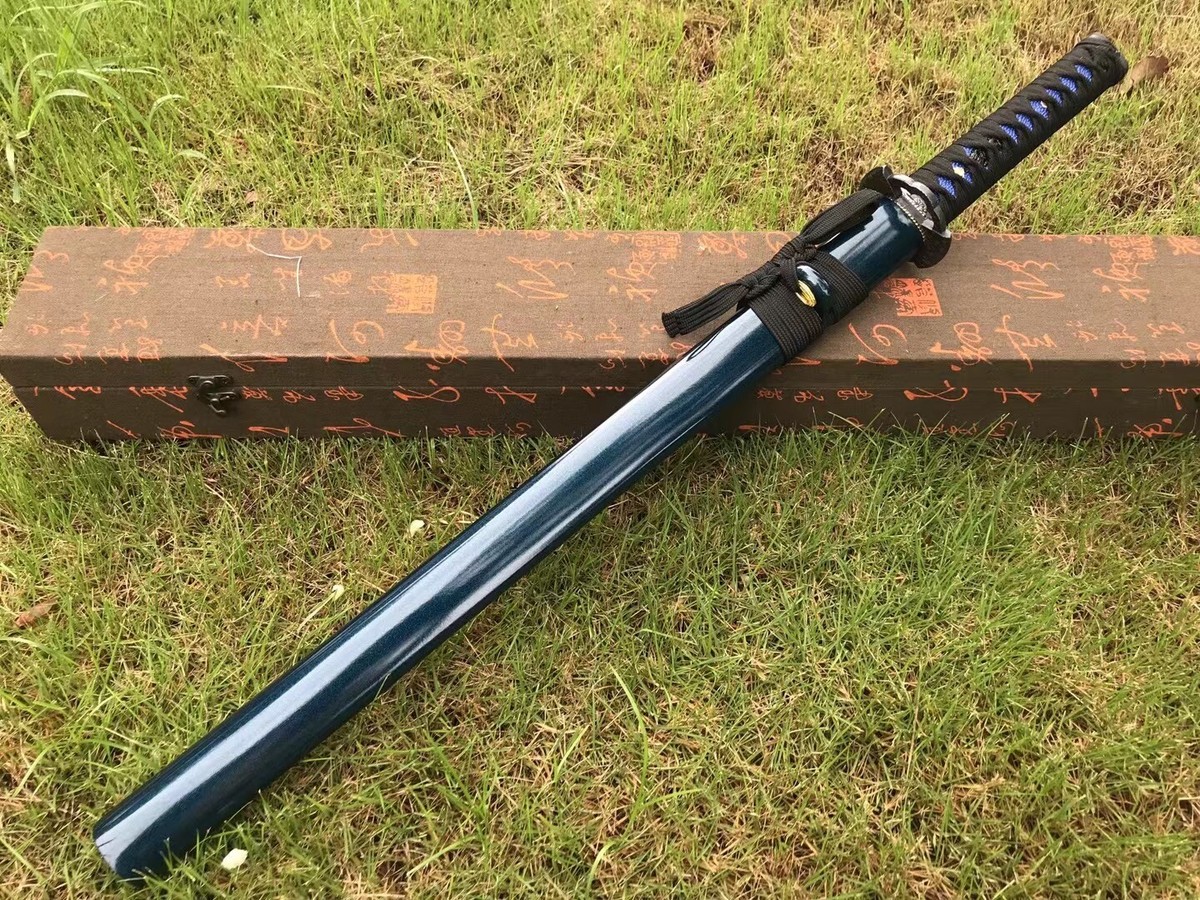 格安セット販売　10500→8800 74CM Ninjato Blue 1060 Steel Ninja Wakizashi Straight