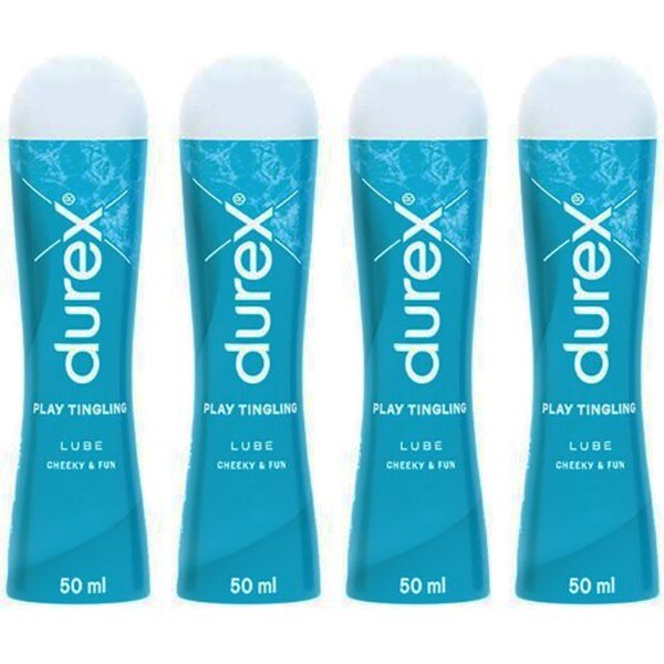 Durex Tingling Play Tingle Lubricant 4 Bottles (50ml) Condom Friendly