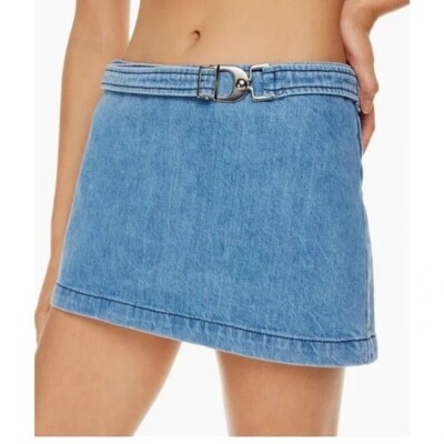 EB denim Wrap Mini Skirt in Daphne Size XXL XX-Large NWT