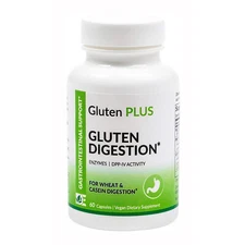 Dynamic Enzymes Gluten Plus Gluten Digestion Enzymes, 60 Capsules