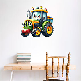 Bunte Cartoon LKW Kinder Wandkunst Schlafzimmer Auto Vinyl Aufkleber Abziehbild 6 Größen - Bild 4 von 7