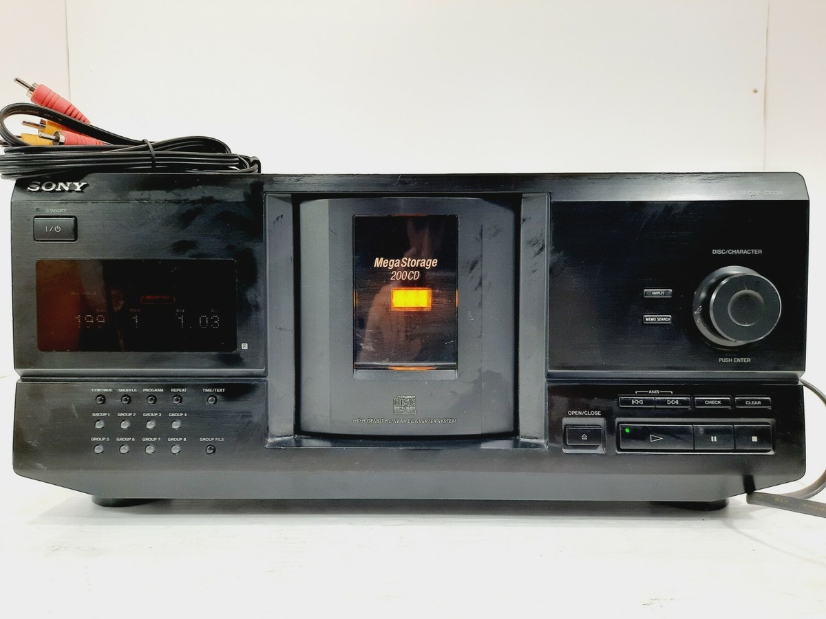 SONY ポータブルCDプレーヤー MEGA BASS Sony CDP-CX230 200 Disc Mega Storage Compact Disc Player □S