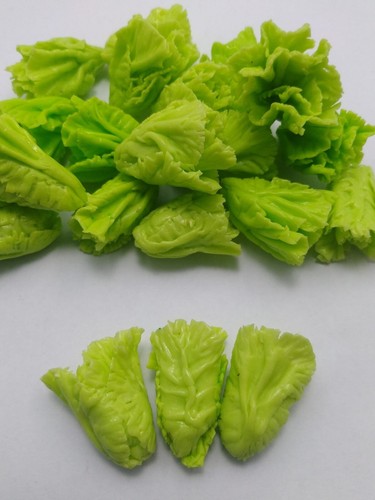 10X Dollhouse Miniatures lettuce Salad Vegetable Food Accessories Lot. - Picture 3 of 8