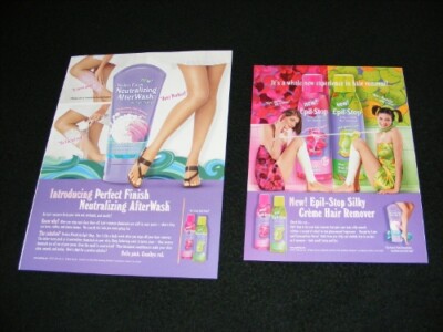 EPIL-STOP magazine clippings from 2007 print ads for Hair remover
