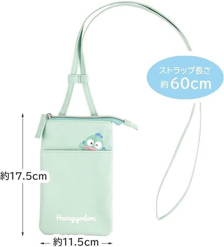 Sanrio Characters, Smartphone Pouch, Hangyodon, Zipper, Synthetic Leather - Picture 3 of 7