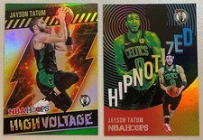 2020-21 NBA Hoops Hipnotized (#17) / High Voltage (#24) Jayson Tatum Lot (2)