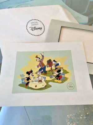 1998 Special Edition Disney 6x8 Print Mickey Minnie Daisy Goofy
