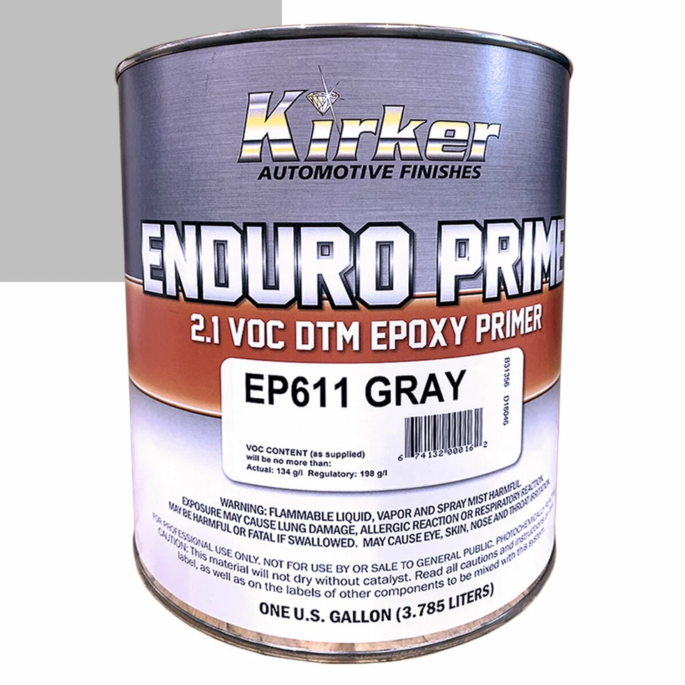 Imprimación gris epoxi Kirker Enduro Prime EP611 y catalizador EPC611 de 1 galón - automática Foto 2 de 3