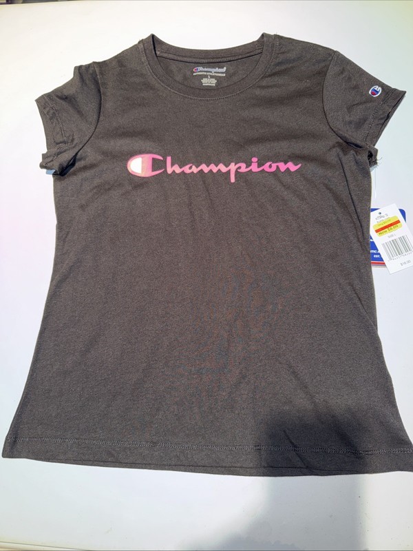 NWT Champion Black And Pink Tshirt, Youth large