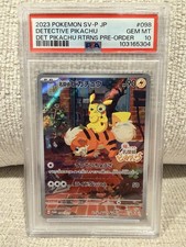 Imagen de Pokemon Detective Pikachu Japanese Pre-Order Promo 098/SV-P PSA 10