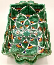 Authentic Signed Talavera Decorated Rectangular Baker Oven-Safe, No Lead, Mexico