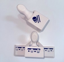 SKULL  BONES by Martha Stewart Halloween Double Punch Skeleton Grim Reaper Dead