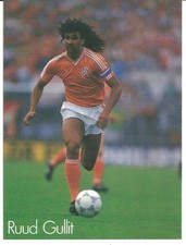 Ruud Gullit - HOLLAND - 1988 Minerva Postcard