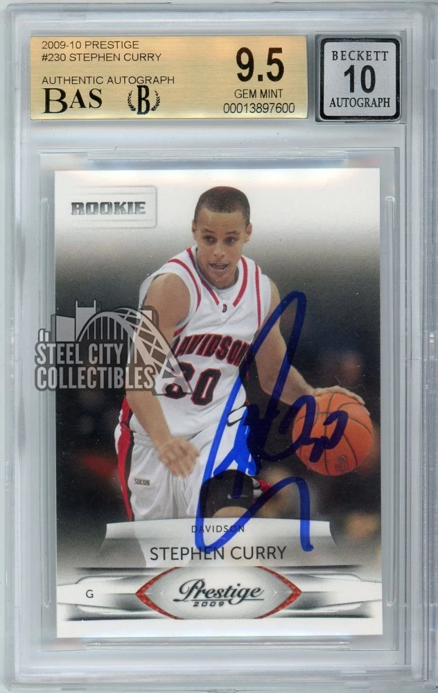 Stephen Curry Grade 9.5 Basketball Autographed Sports Trading