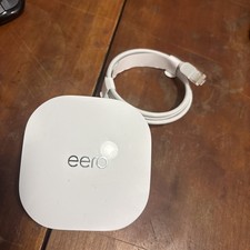 Eero 6 Dual Band Mesh Router Model N010001 White with data cable