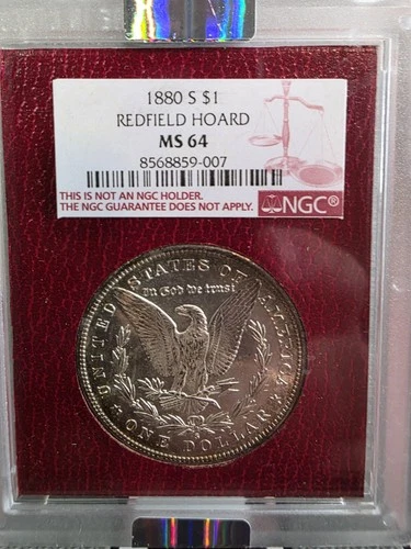 1880 Morgan Silver Dollar $1 San Francisco NGC MS64 Redfield Hoard