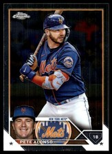 Pete Alonso 2023 Topps Chrome #75 New York Mets FREE SHIPPING AutographDen