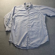 Lauren Ralph Lauren Womens Button Down Shirt Large XL Blue White Striped Cotton