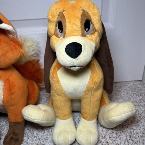 Disney Store Parks The Fox & the Hound Tod and Copper Stuffed Plush 14” RARE - Picture 3 of 15