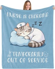 Funny Nurse Gifts for Women, RN/LPN Nurse Throw Blanket 60" X 50", Nursing St...