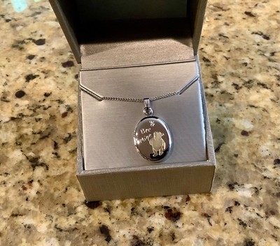 Sterling Silver Winnie the Pooh Disney *Bee Mine* Locket on a 16