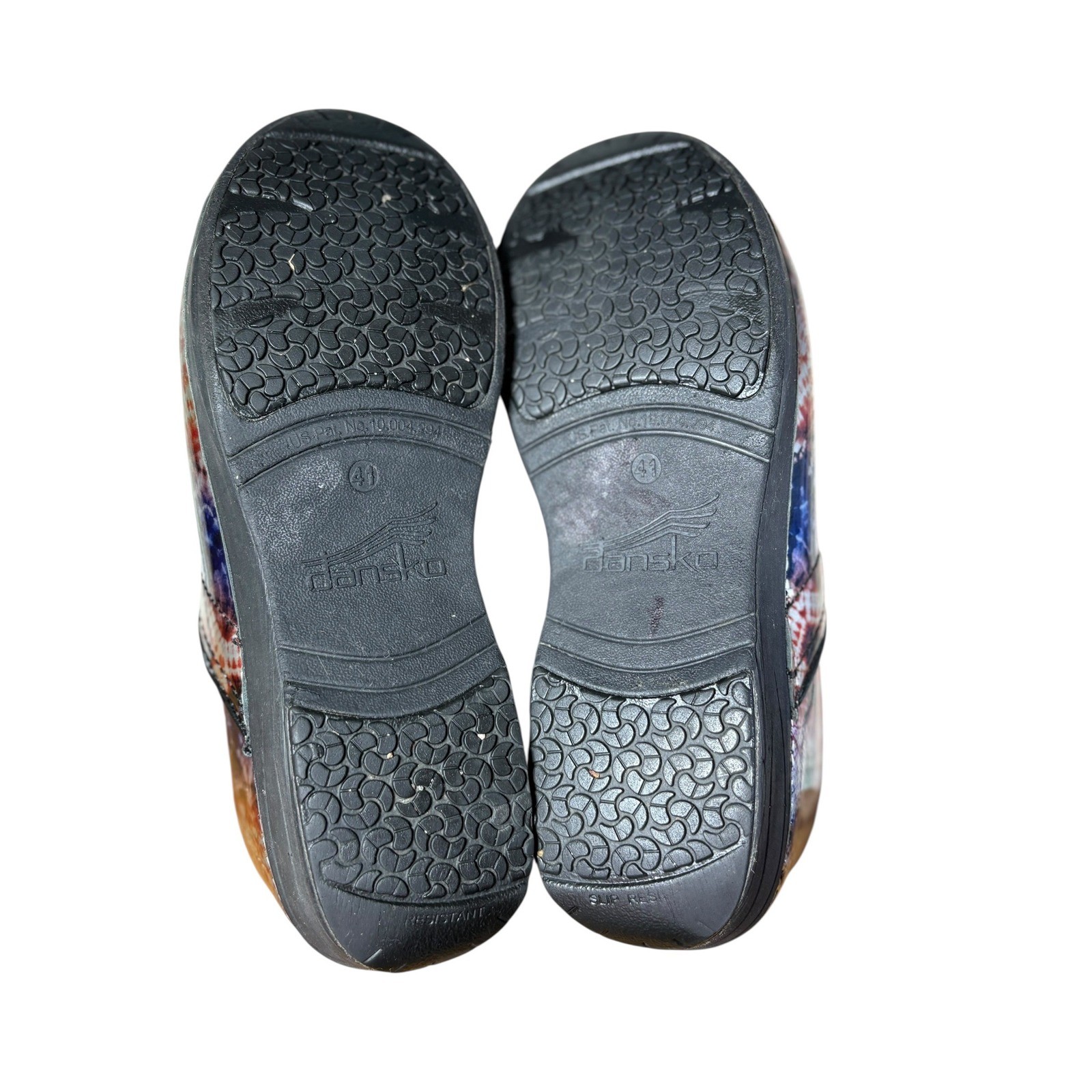 Dansko XP 2.0 Patent Metallic Tie Dye Clogs Nursing Shoes Comfort SZ 41 /9.5-10
