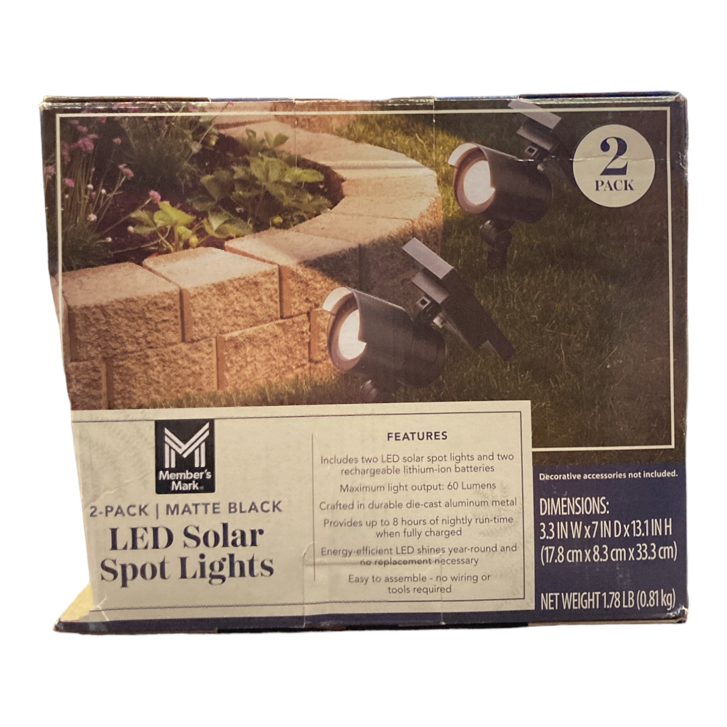 Светодиодные точечные светильники Members Mark состоящие из 2 частей матово-черные 5690₽