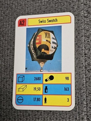 Swiss Swatch - Heißluftballon  - A2  - Einzelkarte - Quartett  (8C)